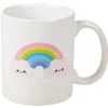 Gifi Mug blanc motif arc-en-ciel