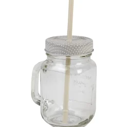 Gifi Mug bocal transparent avec paille