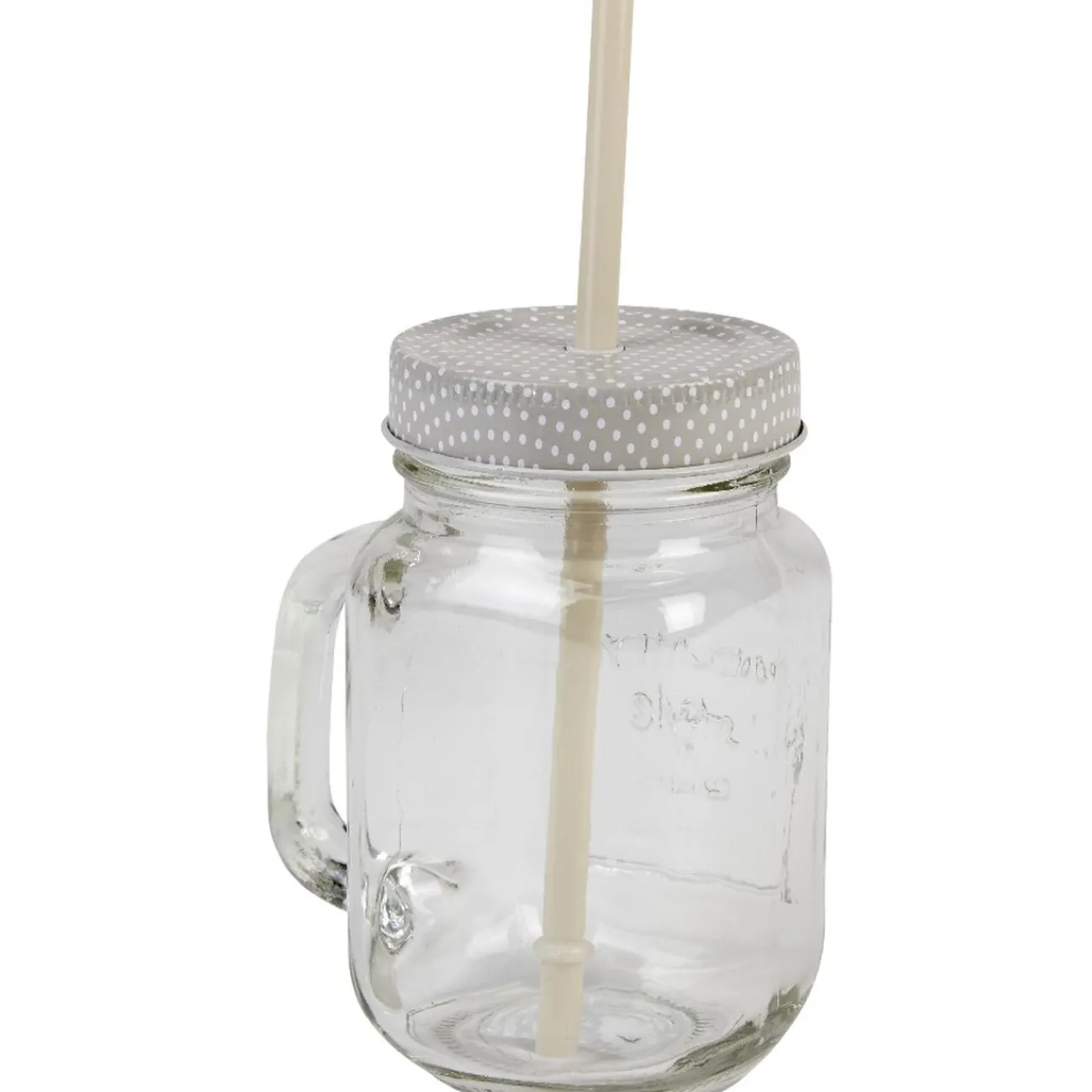 Gifi Mug bocal transparent avec paille