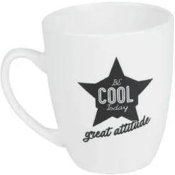 Gifi Mug de couleur banche avec designs Fun