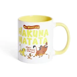 Gifi Mug Disney Le Roi Lion Hakuna Matata blanc et jaune 315ml