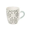 Gifi Mug en porcelaine motif Carreau de ciment gris 33 cl