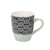 Gifi Mug en porcelaine motif rosace noir blanc 33 cl