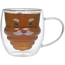 Gifi Mug en verre à double paroi décor personnage 300 ml