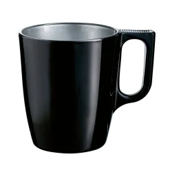 Gifi Mug en verre trempé Luminarc flashy noir 25 cl