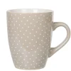Gifi Mug faïence gris motifs pois blancs
