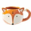 Gifi Mug forme tête de renard roux et blanc