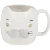 Gifi Mug gris design animal blanc