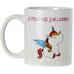 Gifi Mug imprimé humour licorne ou princesse
