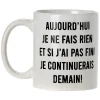Gifi Mug imprimé message humour flemme ou allergique