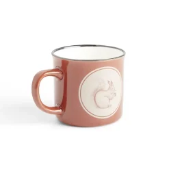 Gifi Mug motif écureuil en faïence marron 320ml