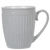 Gifi Mug motif relief gris clair et blanc