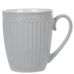 Gifi Mug motif relief gris clair et blanc