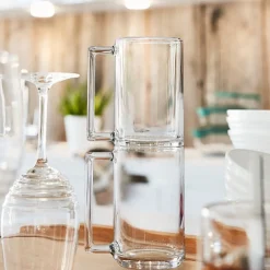 Gifi Mug transparent en verre trempé droit Luminarc 32 cl