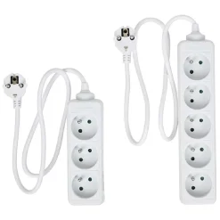 Gifi Accessoires Électriques^Multiprise blanche x 2
