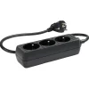 Gifi Accessoires Électriques^Multiprise noire 3 prises