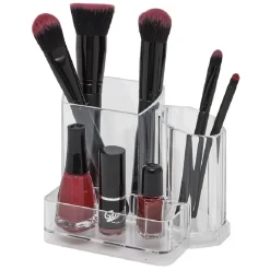 Gifi Beauté^Organisateur 3 compartiments transparent pour pinceaux et maquillage