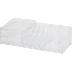 Gifi Beauté^Organisateur à maquillage 2 tiroirs et compartiments transparent