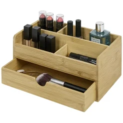 Gifi Rangement|Organisateur de maquillage en bambou naturel 25x15xH11cm