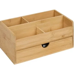 Gifi Rangement|Organisateur de maquillage en bambou naturel 25x15xH11cm