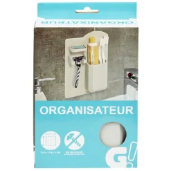 Gifi Rangement|Organisateur de salle de bain silicone adhérent sans fixation