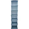 Gifi Rangement|Organisateur de vêtements Bleu - 6 niveaux - 30x30xH128 cm
