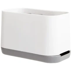 Gifi Aménagement Salle De Bain^Organisateur salle de bain avec compartiment amovible gris et blanc