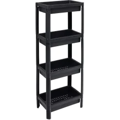 Gifi Rangement|Organiseur 4 niveaux noir