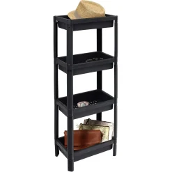 Gifi Rangement|Organiseur 4 niveaux noir