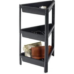 Gifi Rangement|Organiseur d'angle 3 niveaux noir