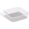 Gifi Rangement|Organiseur de tiroir plastique transparent 16,3x16,3xH.4,8cm