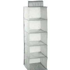 Gifi Rangement|Organiseur de vêtements 5 niveaux gris