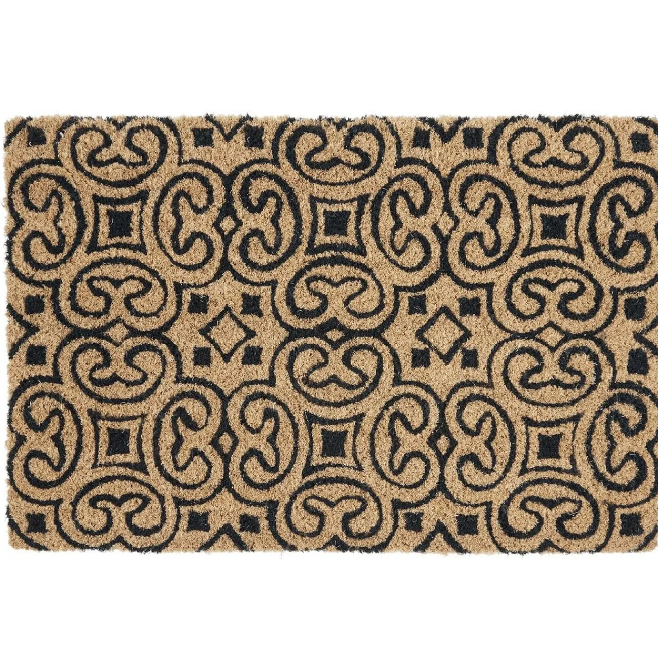 Gifi Nettoyage Et Entretien|Paillasson coco arabesques marron noir