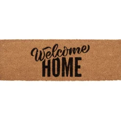 Gifi Nettoyage Et Entretien|Paillasson coco design Welcome Home noir marron 75x25 cm