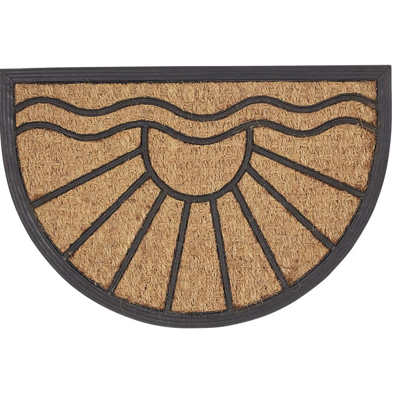 Gifi Nettoyage Et Entretien|Paillasson coco forme demi lune motif soleil