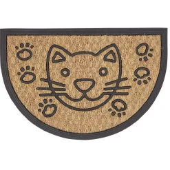Gifi Nettoyage Et Entretien|Paillasson coco forme demi lune motif chat
