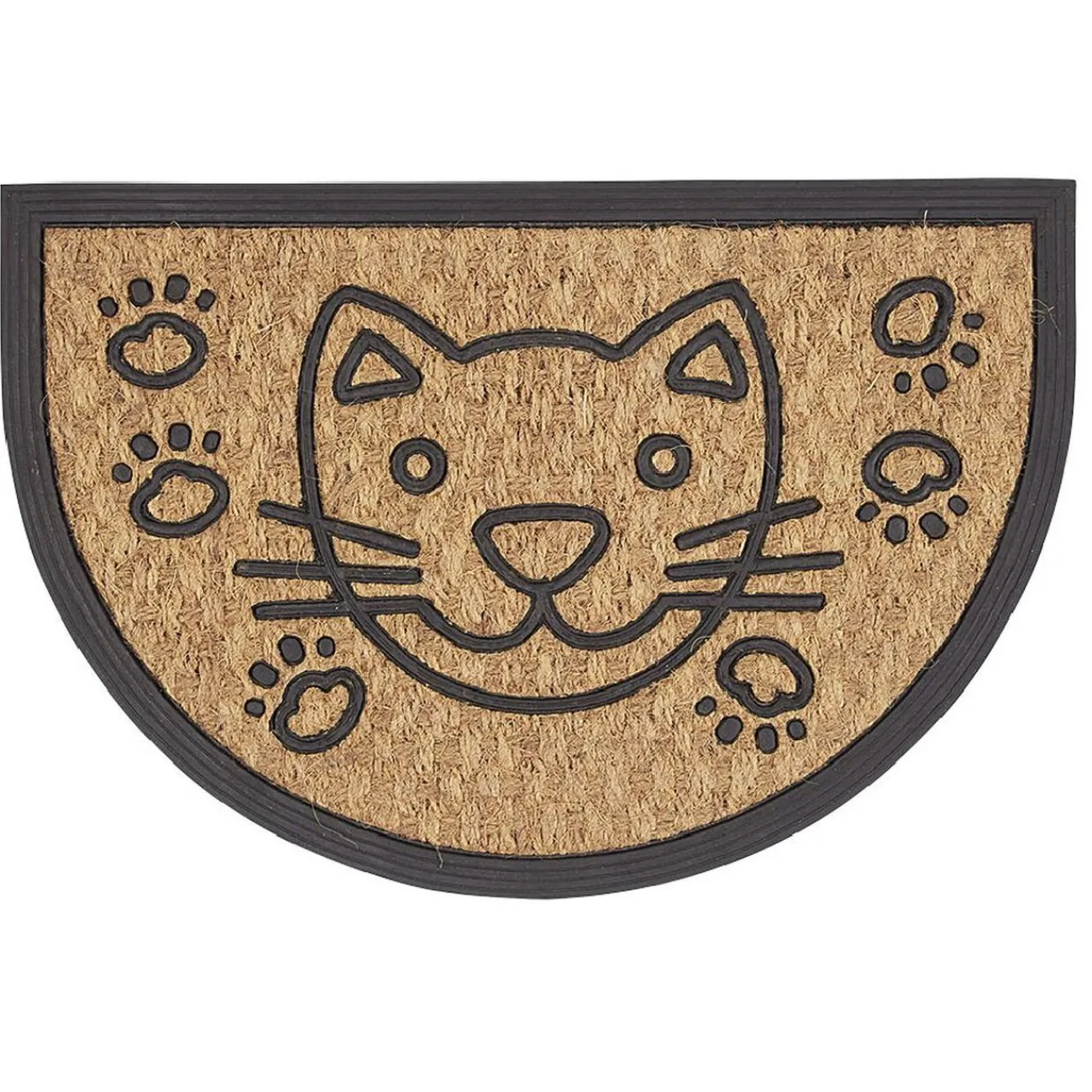 Gifi Nettoyage Et Entretien|Paillasson coco forme demi lune motif chat