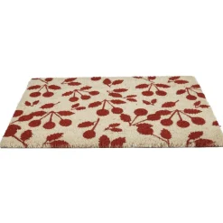 Gifi Nettoyage Et Entretien|Paillasson coco imprimé fleurs rouges