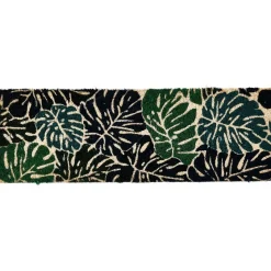 Gifi Nettoyage Et Entretien|Paillasson coco imprimé tropical feuille monstera vert noir