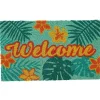 Gifi Nettoyage Et Entretien|Paillasson coco motifs feuilles et fleurs