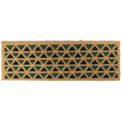 Gifi Nettoyage Et Entretien|Paillasson coco naturel motif graphique noir et vert 75x25 cm