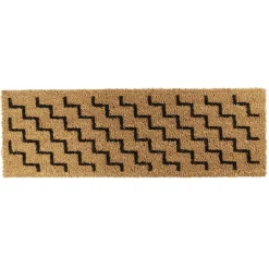 Gifi Nettoyage Et Entretien|Paillasson coco naturel motif graphique noir 75x25 cm