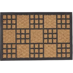 Gifi Nettoyage Et Entretien|Paillasson coco rectangulaire motif quadrillage