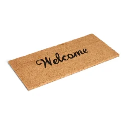 Gifi Nettoyage Et Entretien|Paillasson coco Welcome marron et noir 25x55cm