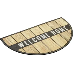 Gifi Nettoyage Et Entretien|Paillasson demi-lune antidérapant grattant inscription Welcome 75x45cm