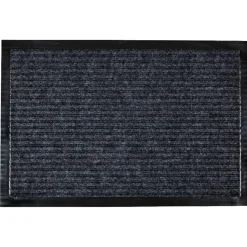 Gifi Nettoyage Et Entretien|Paillasson rectangulaire antidérapant avec bord PVC gris et noir