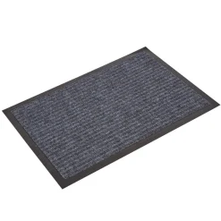 Gifi Nettoyage Et Entretien|Paillasson rectangulaire antidérapant avec bord PVC gris et noir