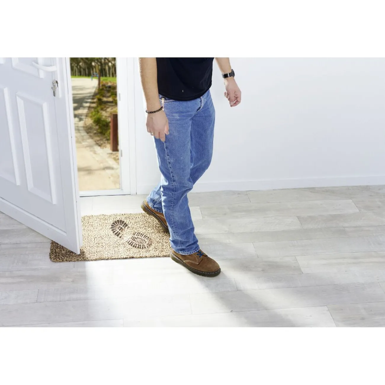 Gifi Nettoyage Et Entretien|Paillasson tapis magique microfibre marron 75x45