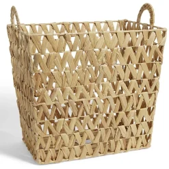 Gifi Entretien Du Linge|Panier à linge 26L 40xH42,5x28cm jacinthe d'eau et acier