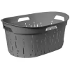 Gifi Entretien Du Linge|Panier à linge Moma plastique gris 42L - L60 x l40 x H27 cm